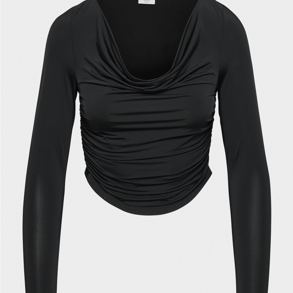 Wilfred Parfait Longsleeve cowl neck XXS slinky nwot cropped